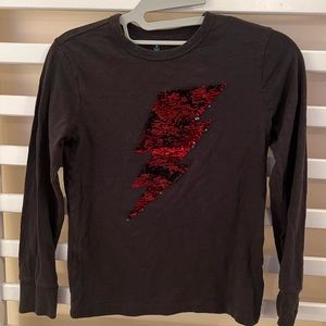 J. Crew Crewcuts Flip Sequins Lightning Bolt Shirt